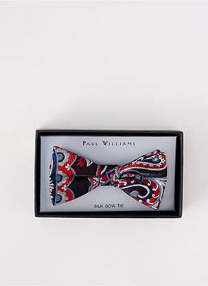 Noeud papillon imprimé fantaisie rouge PAUL WILLIAMS homme