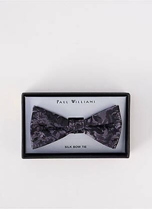 Noeud papillon imprimé fantaisie gris PAUL WILLIAMS homme
