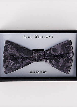 Noeud papillon imprimé fantaisie gris PAUL WILLIAMS homme