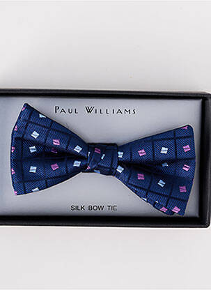 Noeud papillon broderie bleu PAUL WILLIAMS homme