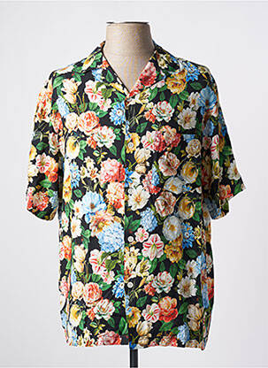 Chemise manches courtes col tailleur noir BY CHARLIE B homme