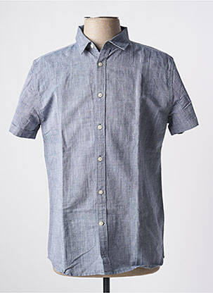 Chemise manches courtes coupe cintrée bleu BY CHARLIE B homme