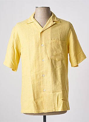 Chemise manches courtes col tailleur jaune BY CHARLIE B homme