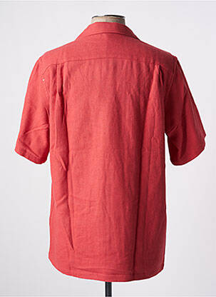 Chemise manches courtes col tailleur rouge BY CHARLIE B homme