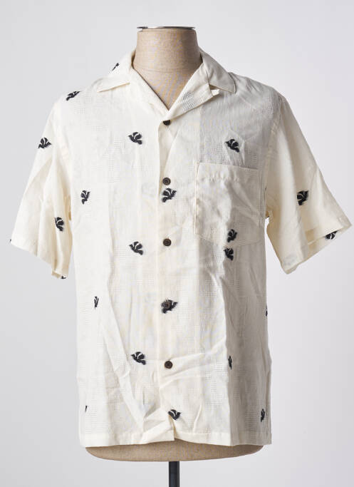 Chemise manches courtes beige BY CHARLIE B pour homme