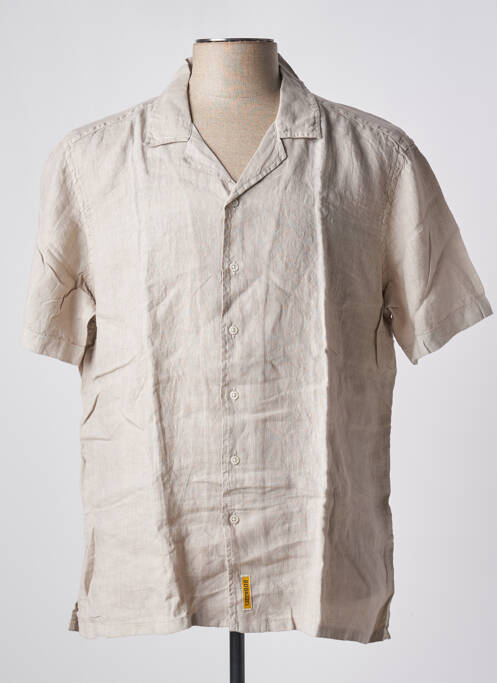 Chemise manches courtes beige BY CHARLIE B pour homme