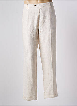 Pantalon chino fermeture zippée sous rabat boutonné taille normale beige BY CHARLIE B femme