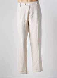 Pantalon chino fermeture zippée sous rabat boutonné taille normale beige BY CHARLIE B femme
