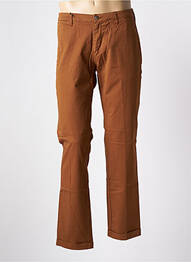Pantalon chino tissage popeline taille normale marron BY CHARLIE B homme