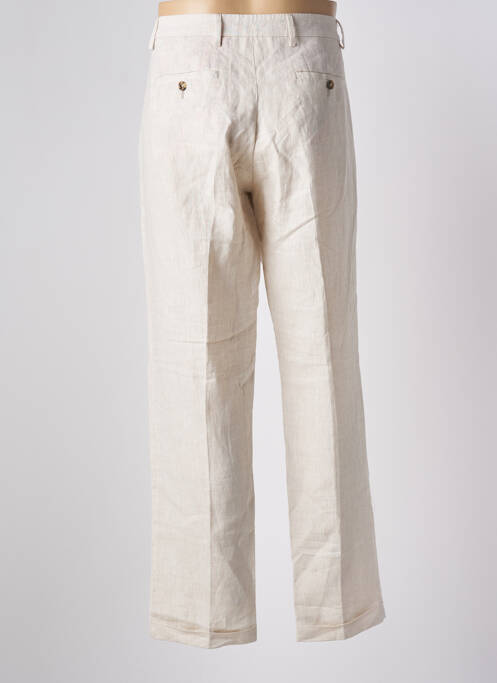 Pantalon chino fermeture zippée sous rabat boutonné taille normale beige BY CHARLIE B femme