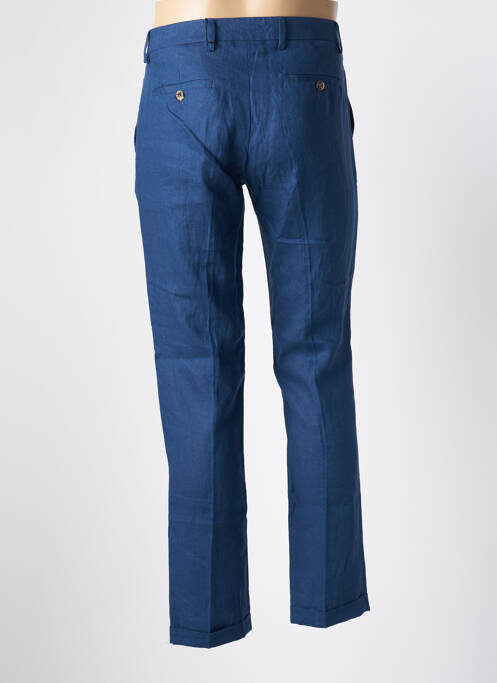 Pantalon chino fermeture zippée sous rabat boutonné taille normale bleu BY CHARLIE B femme
