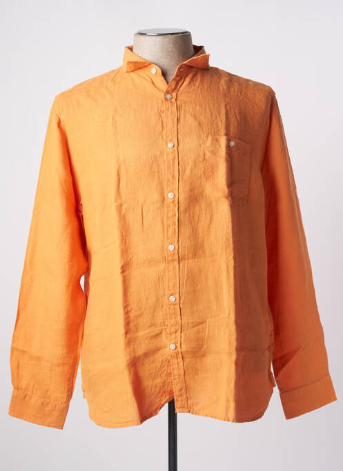 Chemise manches longues orange BY CHARLIE B pour homme