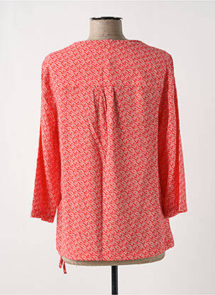Blouse tissage popeline manches 3/4 rouge CECIL femme