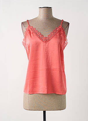 Top coupe fluide fines bretelles orange MOLLY BRACKEN femme