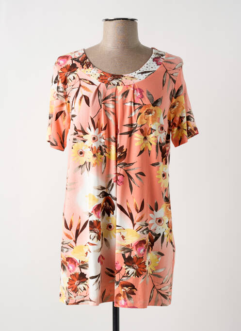 T-shirt coupe droite manches courtes orange MARINELLO femme
