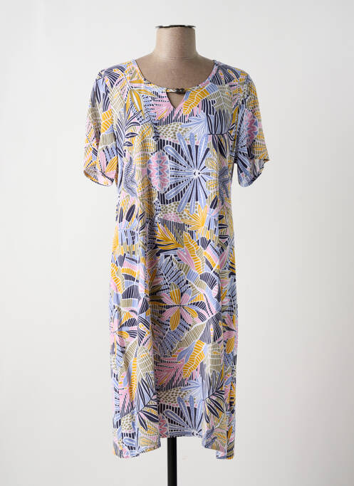 Robe mi-longue bleu MASSANA pour femme