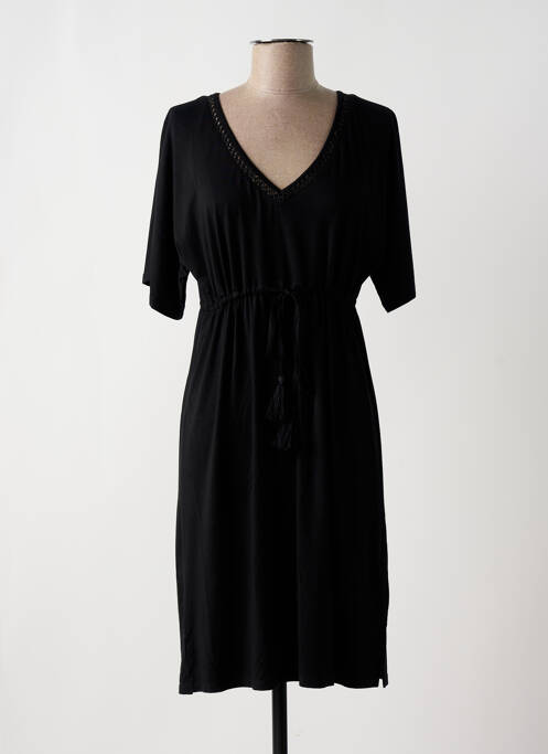 Robe mi-longue noir ESPRIT DE LA MER pour femme