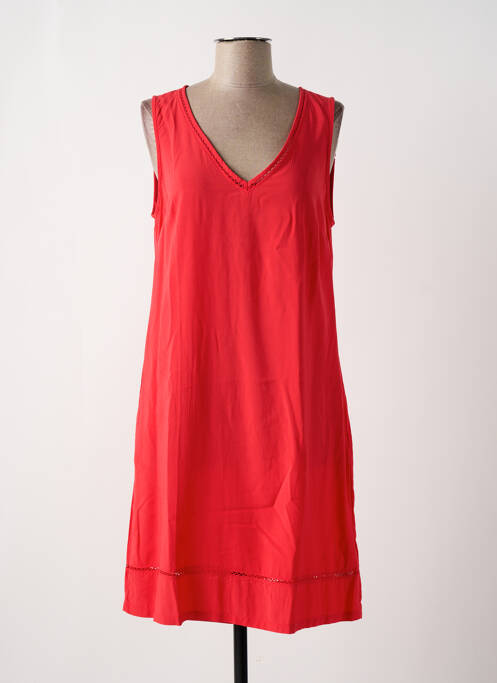 Robe mi-longue rouge ESPRIT DE LA MER pour femme