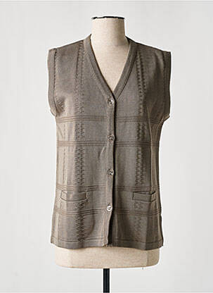 Gilet sans manche poches gris ELEANE femme