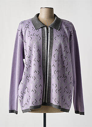 Gilet manches longues stretch violet OMC femme