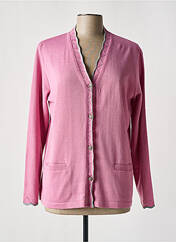 Gilet manches longues rose ELEANE pour femme seconde vue