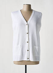 Gilet sans manche blanc ELEANE pour femme seconde vue