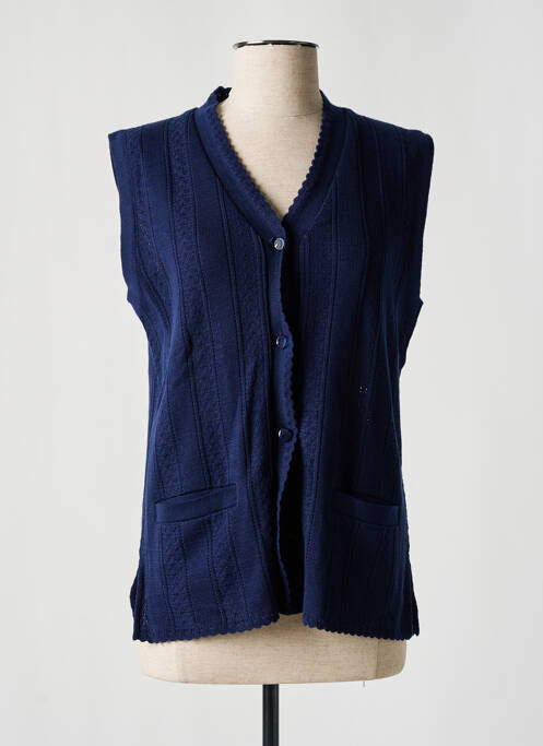 Gilet sans manche bleu ELEANE pour femme