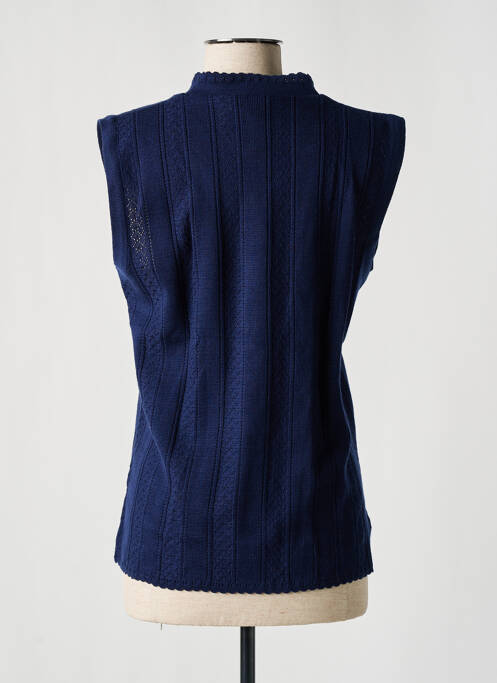 Gilet sans manche bleu ELEANE pour femme
