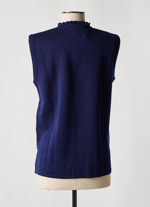 Gilet sans manche bleu ELEANE pour femme
