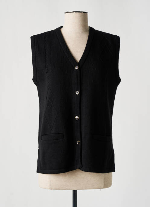 Gilet sans manche noir ELEANE pour femme