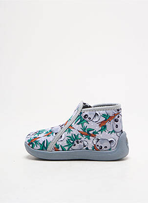 Chaussons/pantoufles fermeture zippée bout rond gris TOOTI garçon