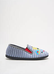 Chaussons/pantoufles tissage velours bout rond gris TOOTI garcon