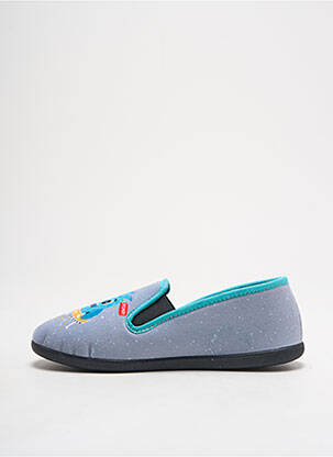 Chaussons/pantoufles tissage velours bout rond gris TOOTI garçon