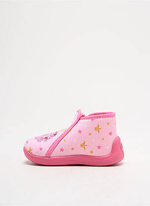Chaussons/pantoufles fermeture zippée bout rond rose TOOTI fille