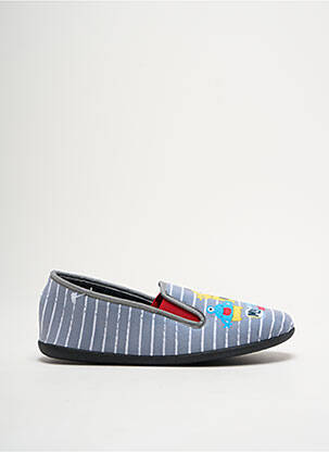 Chaussons/pantoufles tissage velours bout rond gris TOOTI garçon