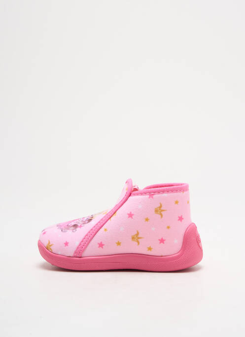 Chaussons/pantoufles fermeture zippée bout rond rose TOOTI fille