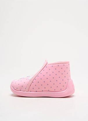 Chaussons/pantoufles fermeture zippée bout rond rose TOOTI fille