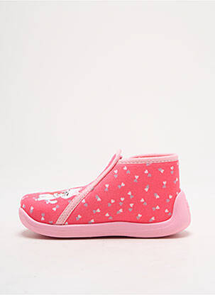 Chaussons/pantoufles fermeture zippée bout rond rose TOOTI fille