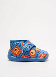 Chaussons/pantoufles fermeture scratch bout rond bleu TOOTI garcon