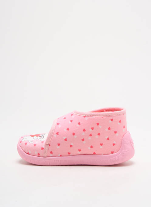 Chaussons/pantoufles fermeture scratch bout rond rose TOOTI fille