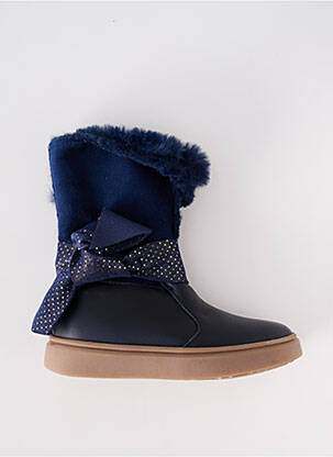 Bottines/boots tissage tissage pailleté bout rond bleu GBB fille