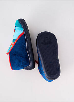 Chaussons/pantoufles fermeture zippée bout rond bleu TOOTI garçon