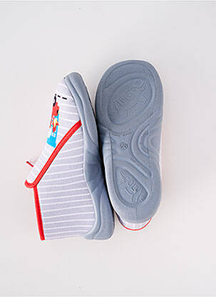 Chaussons/pantoufles fermeture zippée bout rond gris TOOTI garçon