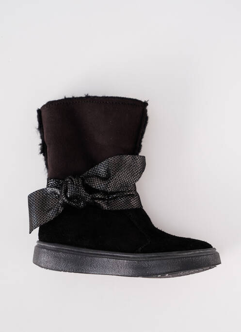 Bottines/boots tissage satiné bout rond noir GBB fille