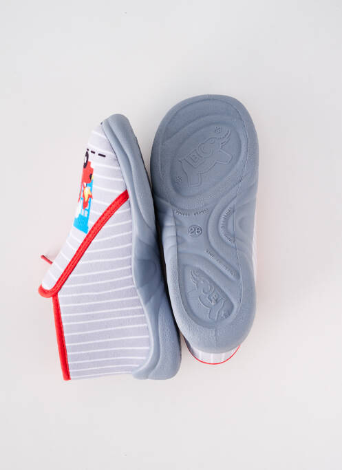 Chaussons/pantoufles fermeture zippée bout rond gris TOOTI garcon