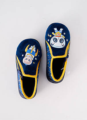 Chaussons/pantoufles fermeture zippée bout rond bleu TOOTI garçon