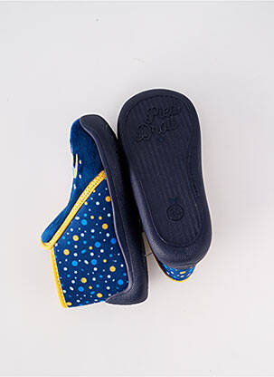 Chaussons/pantoufles fermeture zippée bout rond bleu TOOTI garçon