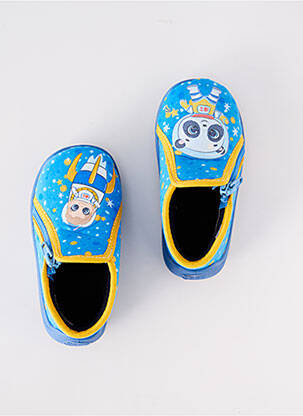 Chaussons/pantoufles fermeture zippée bout rond bleu TOOTI garçon