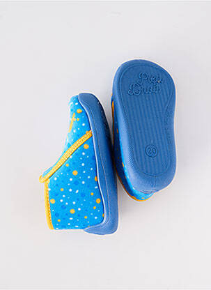 Chaussons/pantoufles fermeture zippée bout rond bleu TOOTI garçon