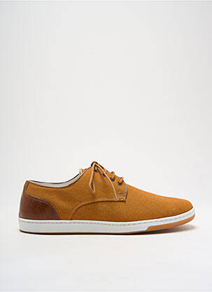 Baskets tissage satiné bout rond jaune ARID homme